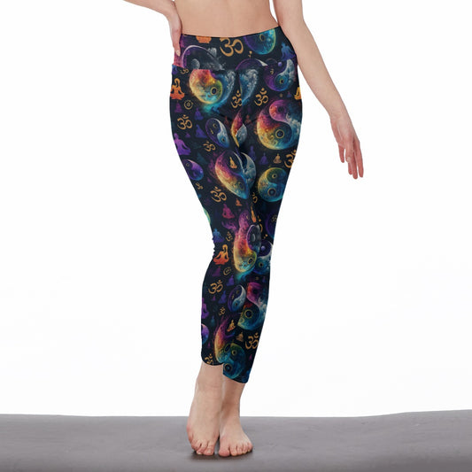 Yin Yang Variations Serenity Strength Aura Yoga High Waist Leggings | 5To9Style