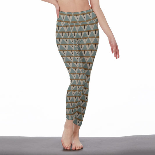 Yoga Pants Art Bold Geometric Shape Harmony Yoga High Waist Leggings | 5To9Style