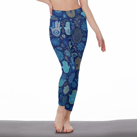 Hamsa Spiritual Balance Glow Yoga High Waist Leggings | 5To9Style