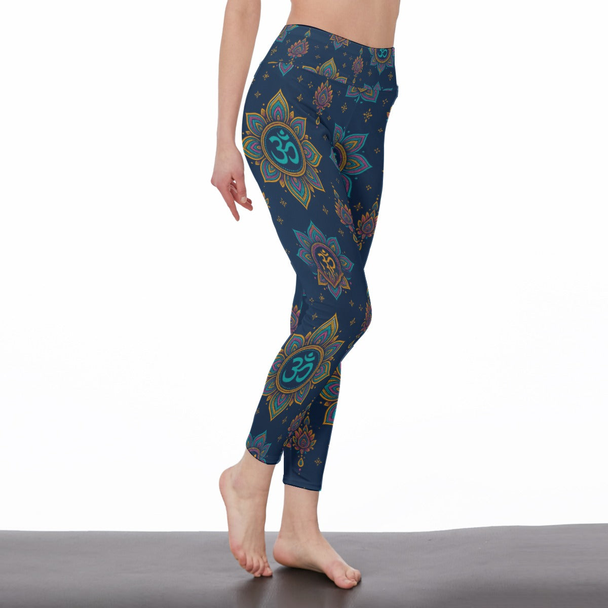 Om Symbol Yoga Serenity Strength Aura Yoga High Waist Leggings | 5To9Style