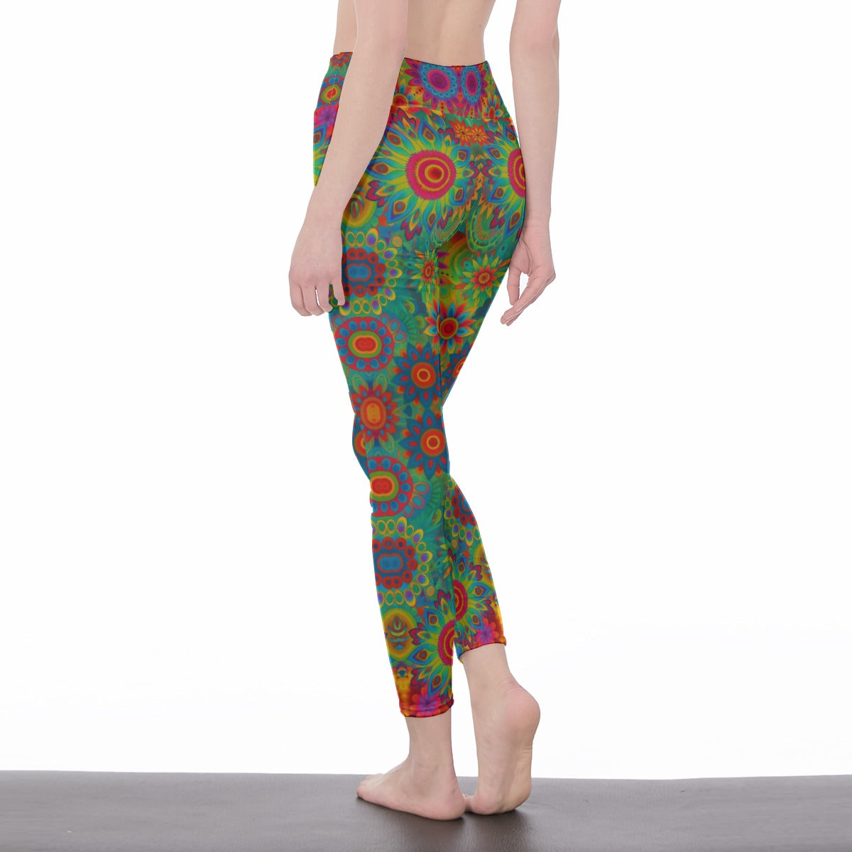 Nature & Harmony Mandala Pattern Serenity Strength Aura Yoga High Waist Leggings | 5To9Style