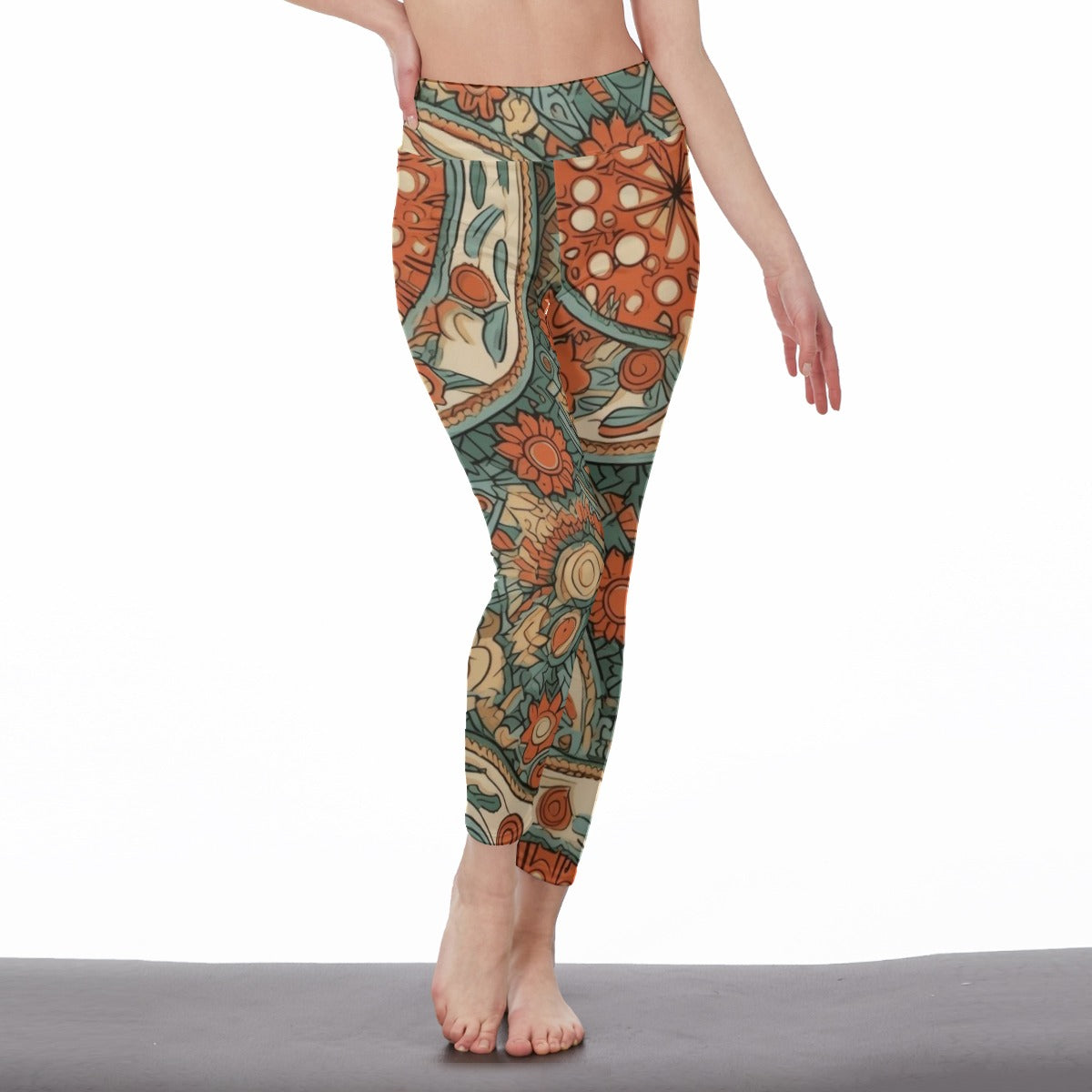 Yoga Pants Yoga Sacred Geometry Mandala All-Over Print Women's High Waist Leggings | 5To9Style | Side Stitch Closure | 5to9style