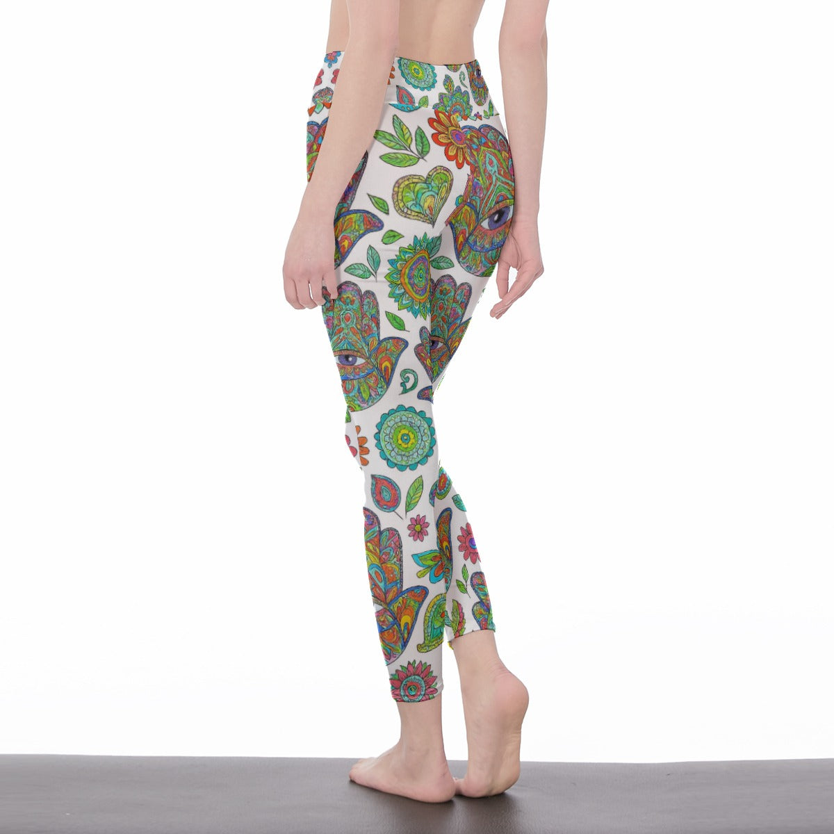 Hamsa Sacred Light Aura Yoga High Waist Leggings | 5To9Style