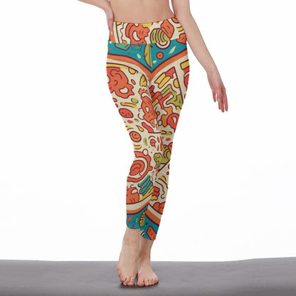 Yoga Pants Yoga Mandala Pattern All-Over Print Women's High Waist Leggings | 5To9Style | Side Stitch Closure | 5to9style