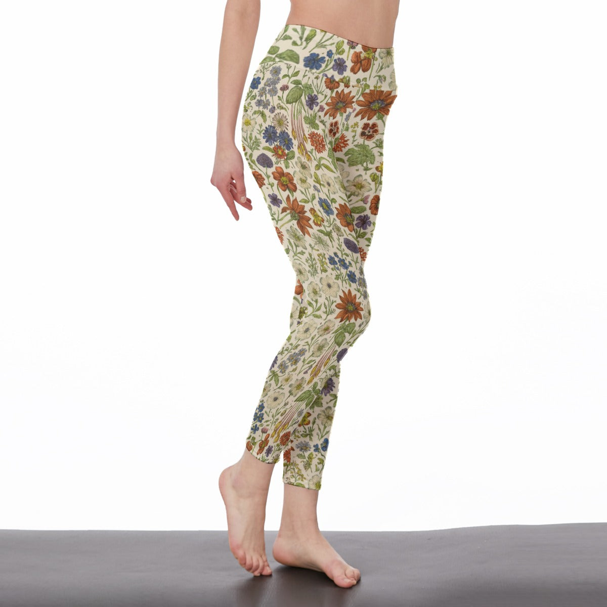 Herbal Illustration Energy Freedom Soul Shine Yoga High Waist Leggings | 5To9Style