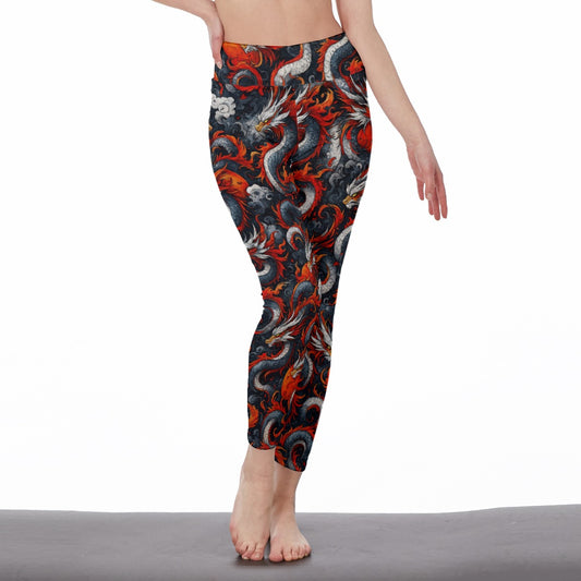Dragon Zen Style – Fire Wind Water Earth Yoga High Waist Leggings | 5To9Style