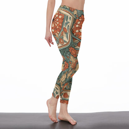 Yoga Pants Yoga Sacred Geometry Mandala All-Over Print Women's High Waist Leggings | 5To9Style | Side Stitch Closure | 5to9style