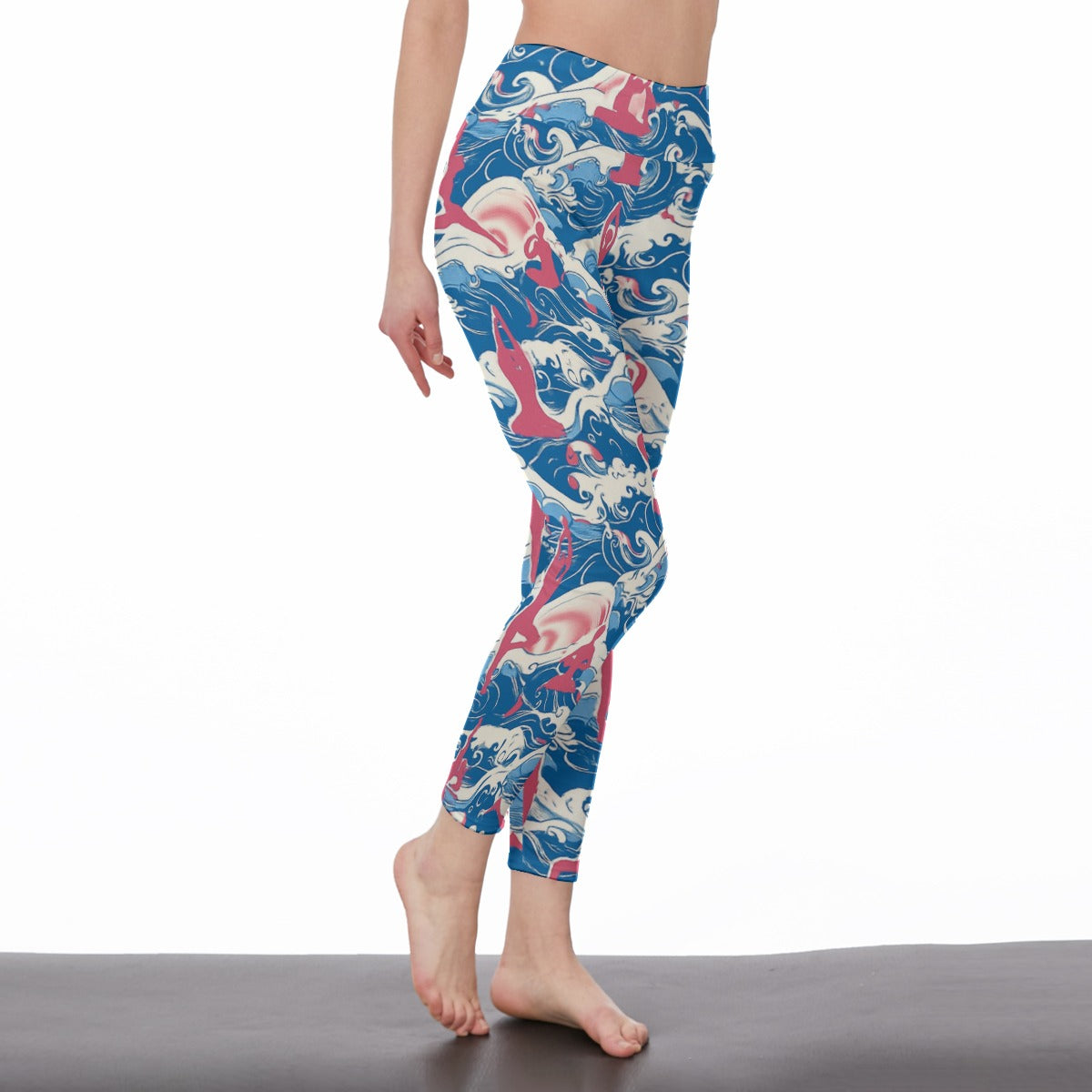 Ocean Waves & Wind Harmony Energy Flow Yoga High Waist Leggings | 5To9Style