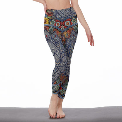 Yoga Pants Mandala art therapy All-Over Print Women's High Waist Leggings | 5To9Style | Side Stitch Closure | 5To9Style