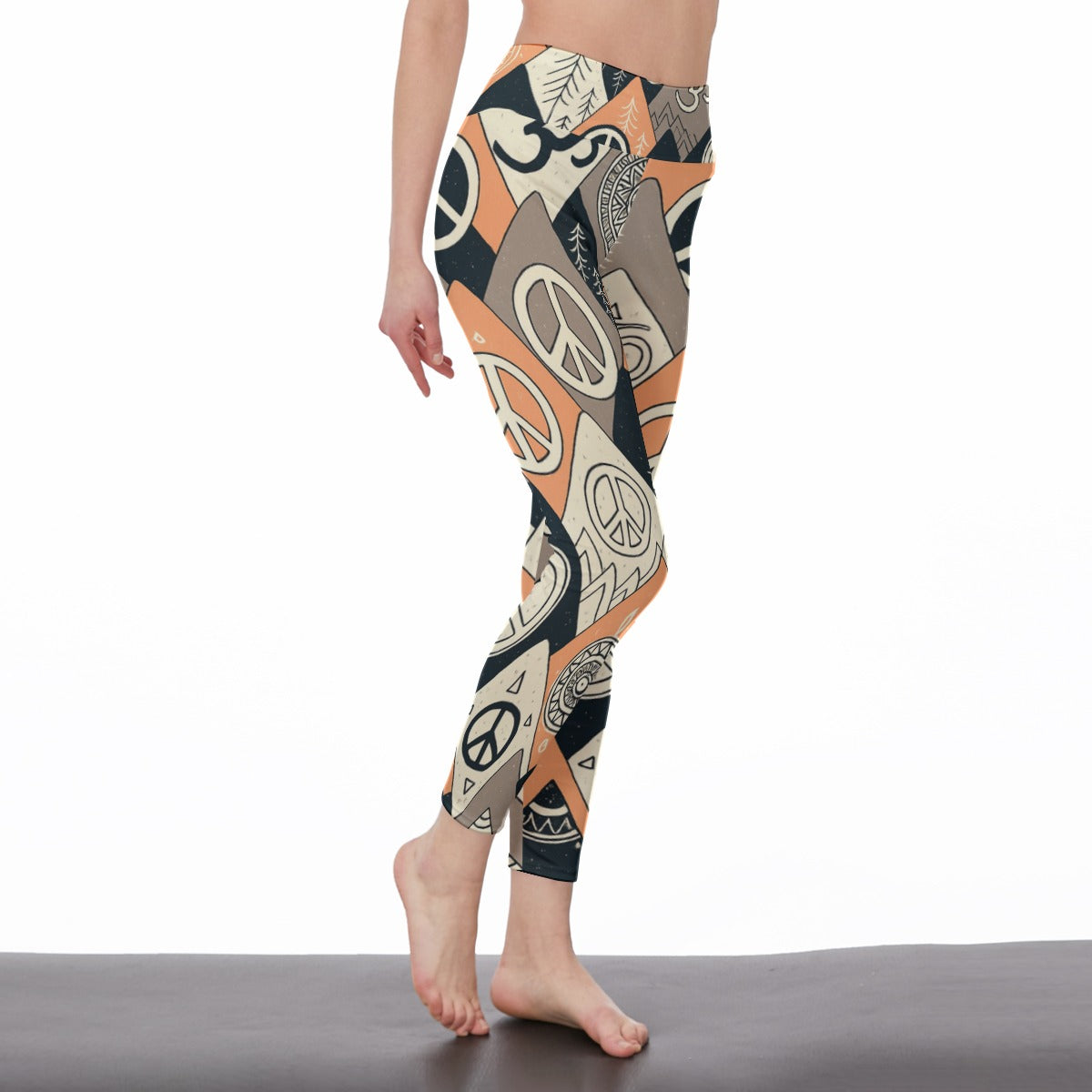 Himalayan Mountains Sacred Energy Glow Yoga High Waist Leggings | 5To9Style