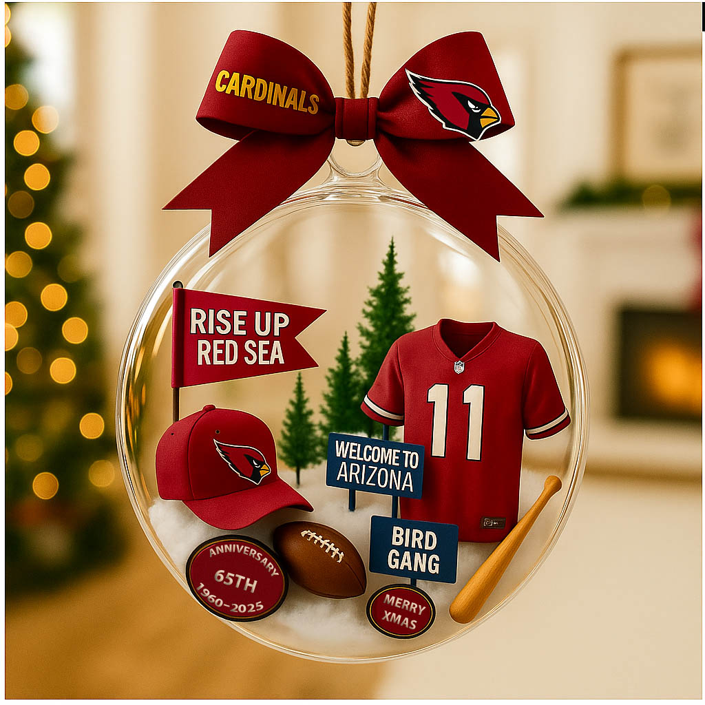 Christmas tree pendant with cute mascot and uniform of American baseball team - Ornament