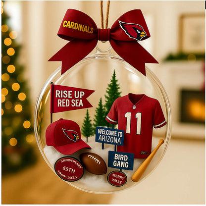 Christmas tree pendant with cute mascot and uniform of American baseball team - Ornament