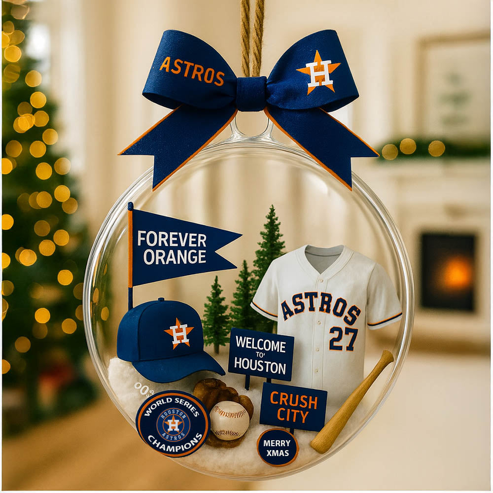 Christmas tree pendant with cute mascot and uniform of American baseball team - Ornament