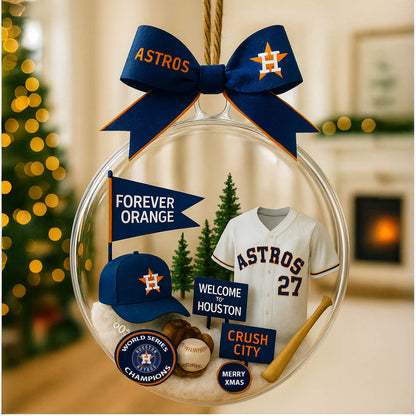 Christmas tree pendant with cute mascot and uniform of American baseball team - Ornament
