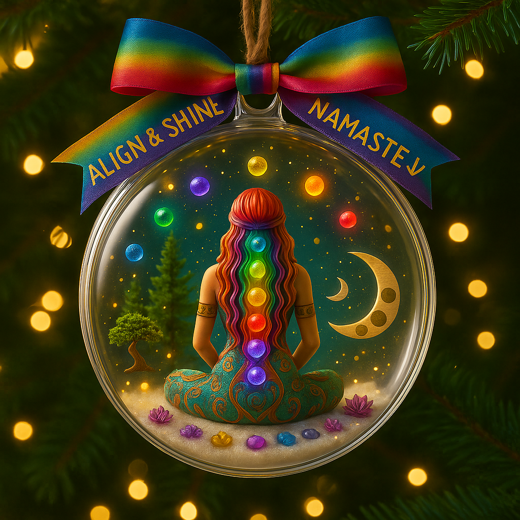 Yoga Meditation Boho Hippie 2  Ornament Christmas 2025  - Ornament