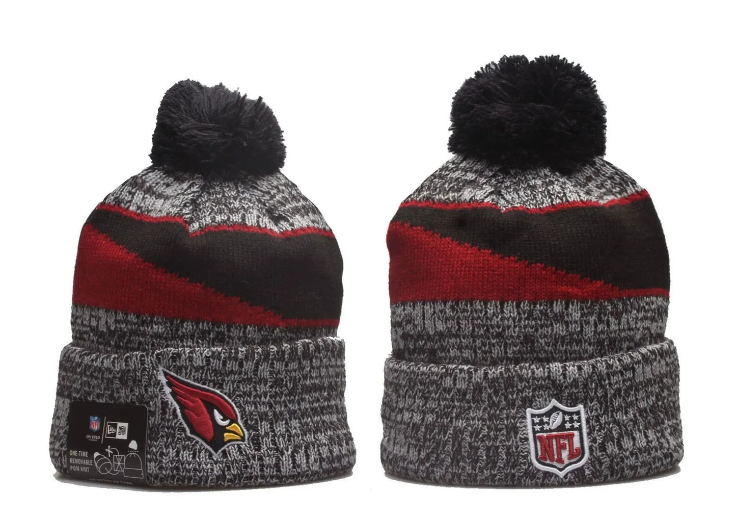 Football Classic Knit Beanie with Pom – One Size Fits All