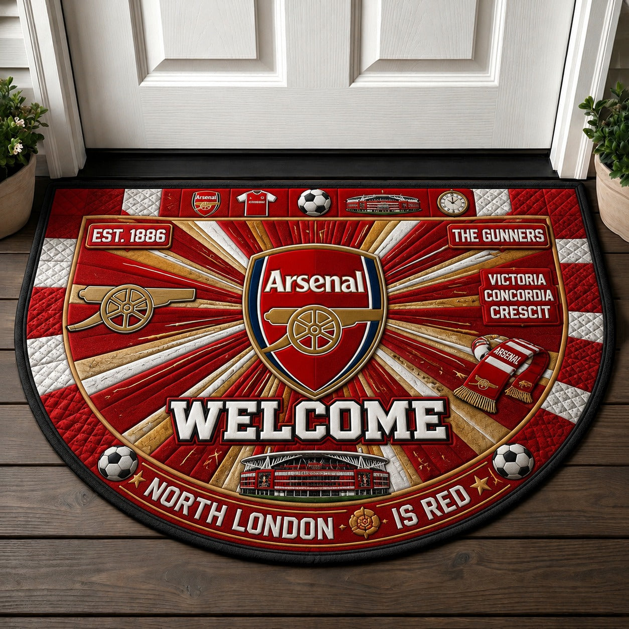 Premier League Football All Teams Custom Quilted Print Premium Welcome Mat – Personalized Baseball Doormat - 5to9style