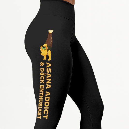 Asana Addict Chill Llama Yoga Pants All-Over Print Women's High Waist Leggings | 5To9Style