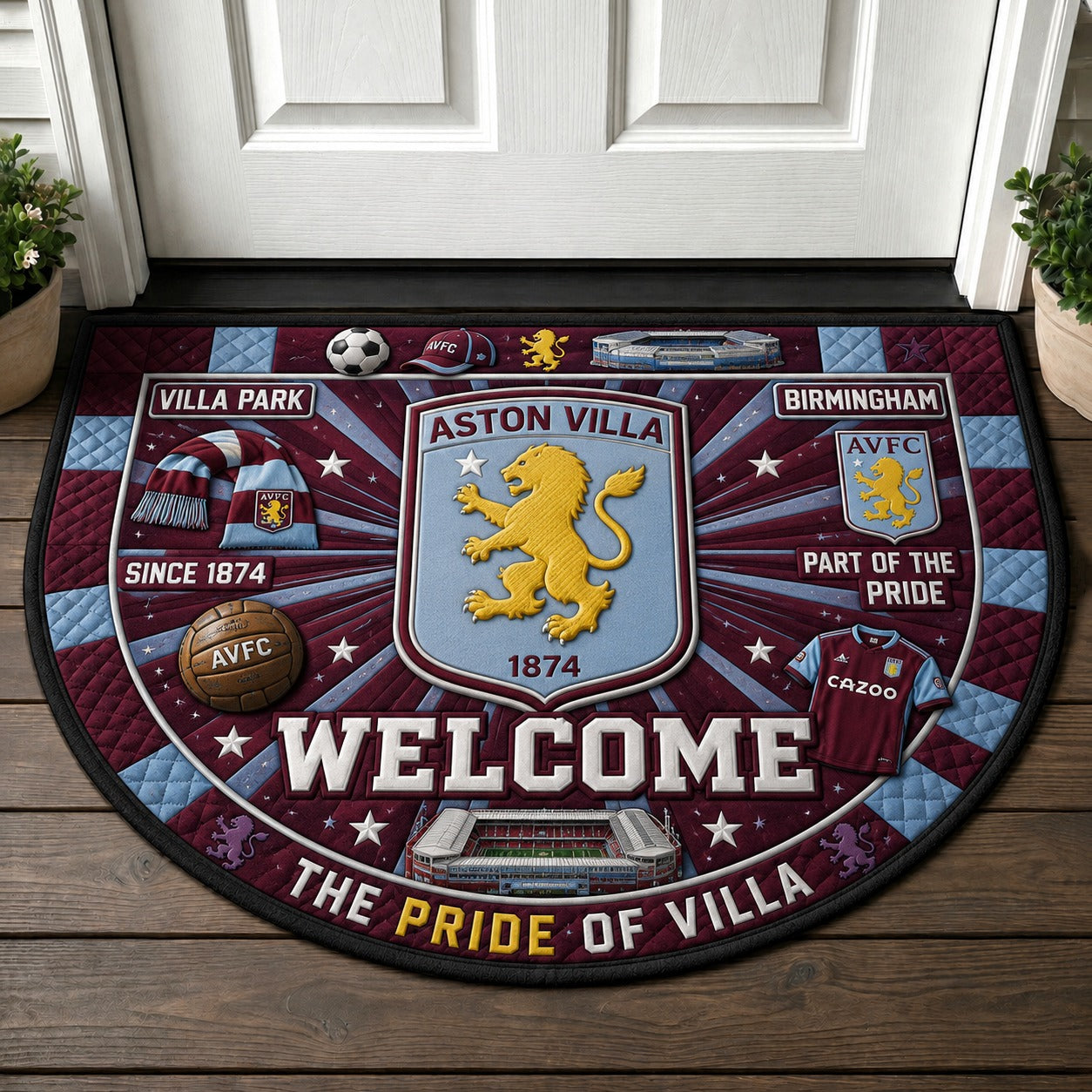 Premier League Football All Teams Custom Quilted Print Premium Welcome Mat – Personalized Baseball Doormat - 5to9style