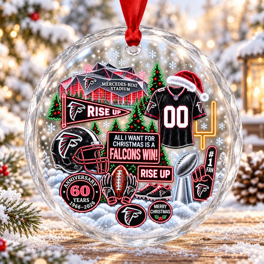 All Football Teams Christmas Stadium Snow Vibe Glass Ornament With Gift Box - 5to9style