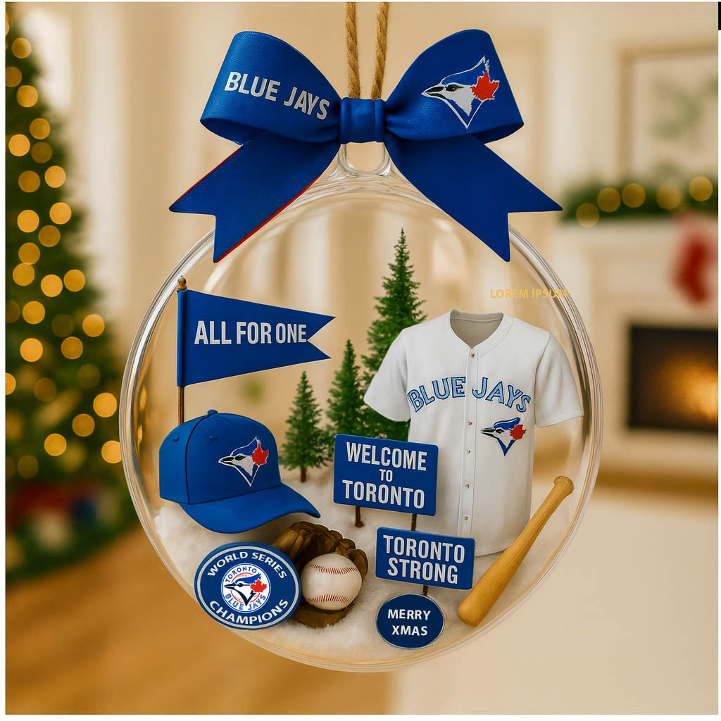 Christmas tree pendant with cute mascot and uniform of American baseball team - Ornament