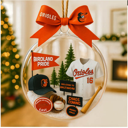 Christmas tree pendant with cute mascot and uniform of American baseball team - Ornament