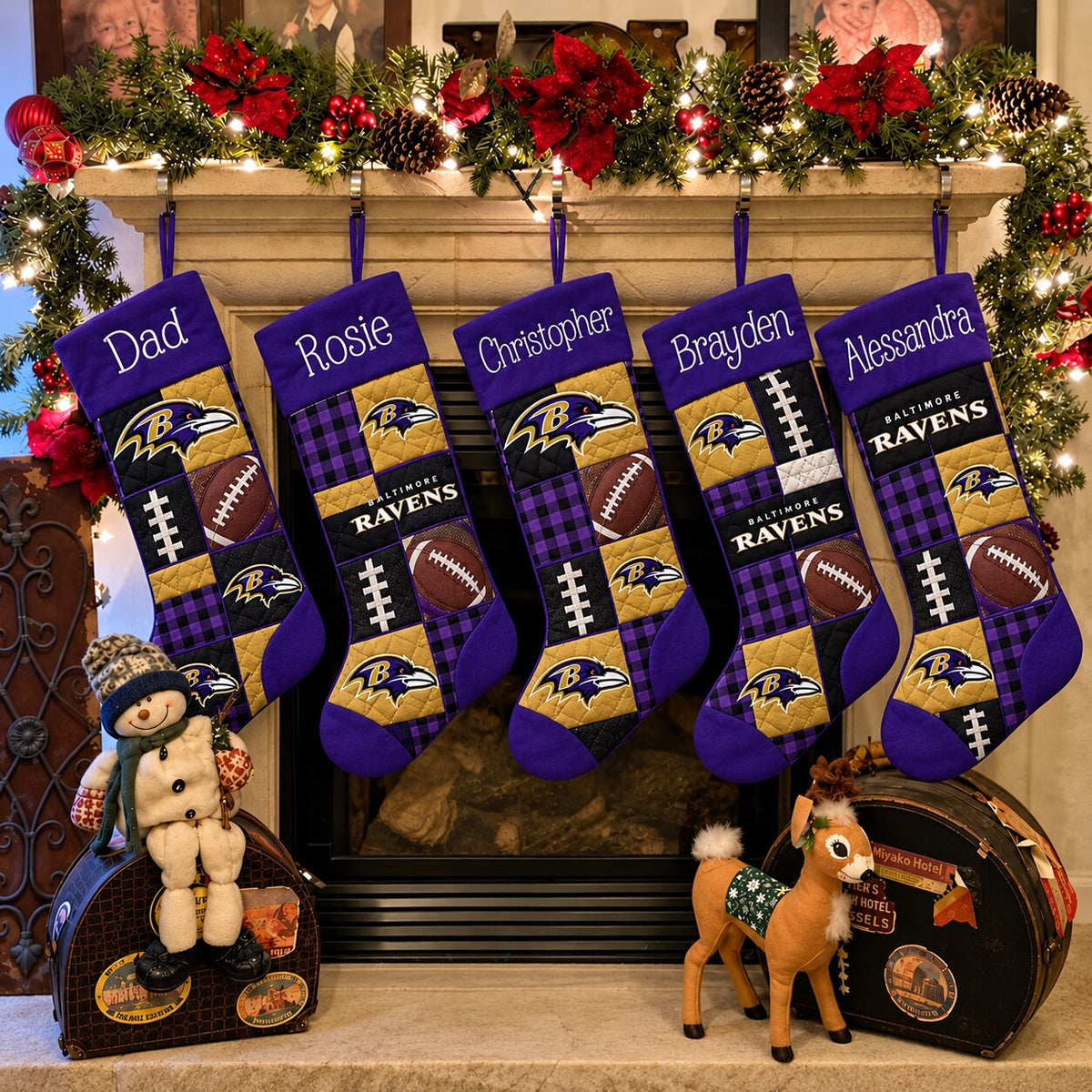 All Football Teams Team-Inspired Holiday Christmas Stocking for Football Fans - 5to9style
