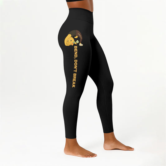 Bend, Donâ€™t Break Chill Llama Yoga Pants All-Over Print Women's High Waist Leggings | 5To9Style