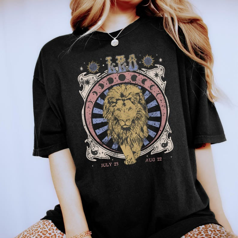 Zodiac Leo Astrology Lion Graphic Classic Unisex T-Shirt | 5To9Style