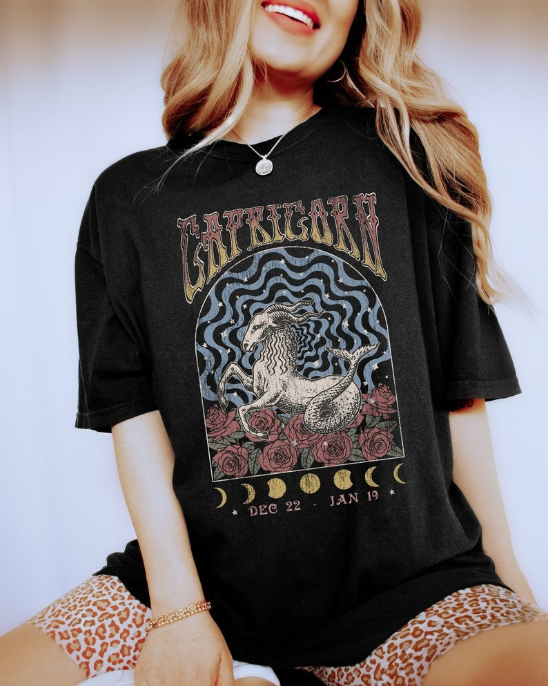 Zodiac Capricorn Astrology Graphic Classic Unisex T-Shirt | 5To9Style