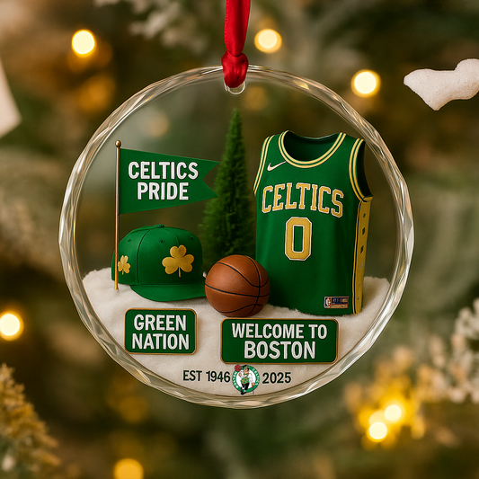 Basketball Glass Ornament 3 With Gift Box Christmas All Teams - Glass Ornament