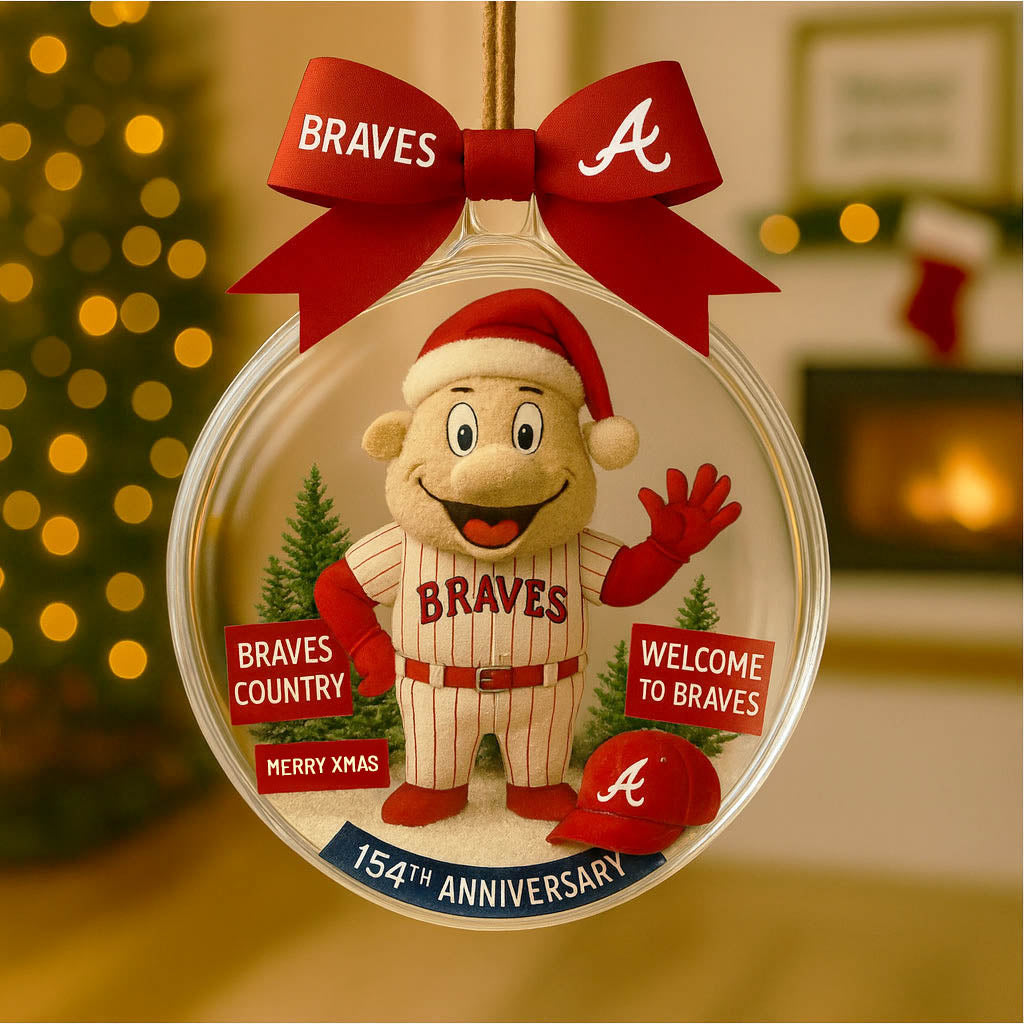 Christmas tree pendant with cute mascot and uniform of American baseball team - Ornament