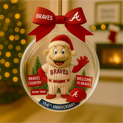 Christmas tree pendant with cute mascot and uniform of American baseball team - Ornament
