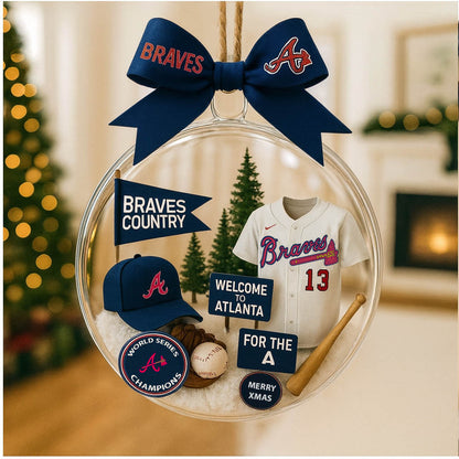 Christmas tree pendant with cute mascot and uniform of American baseball team - Ornament