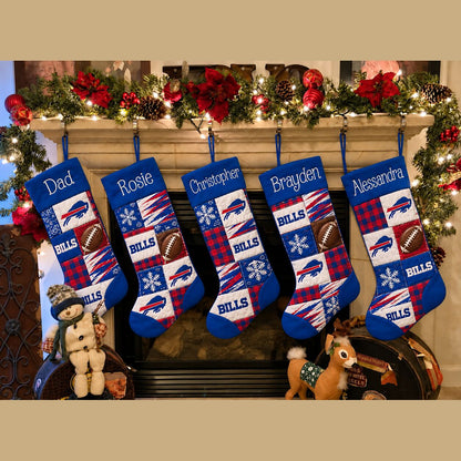 All Football Teams Team-Inspired Holiday Christmas Stocking for Football Fans - 5to9style