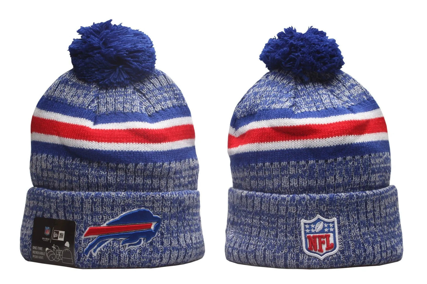 Football Classic Knit Beanie with Pom – One Size Fits All