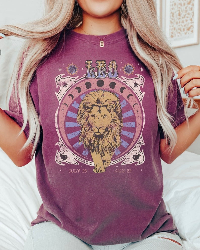 Zodiac Leo Astrology Lion Graphic Classic Unisex T-Shirt | 5To9Style