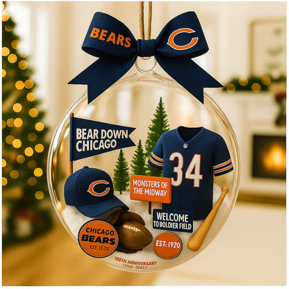 Christmas tree pendant with cute mascot and uniform of American baseball team - Ornament