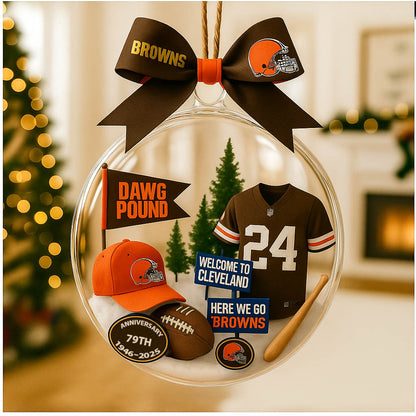 Christmas tree pendant with cute mascot and uniform of American baseball team - Ornament