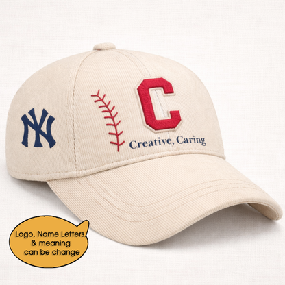 Baseball Personalized Letter 250th Anniversary USA  Unisex Baseball Cap