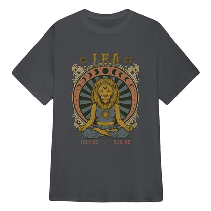 Leo Zodiac Meditation Moon Phase Yoga Classic Unisex T-Shirt | 5To9Style