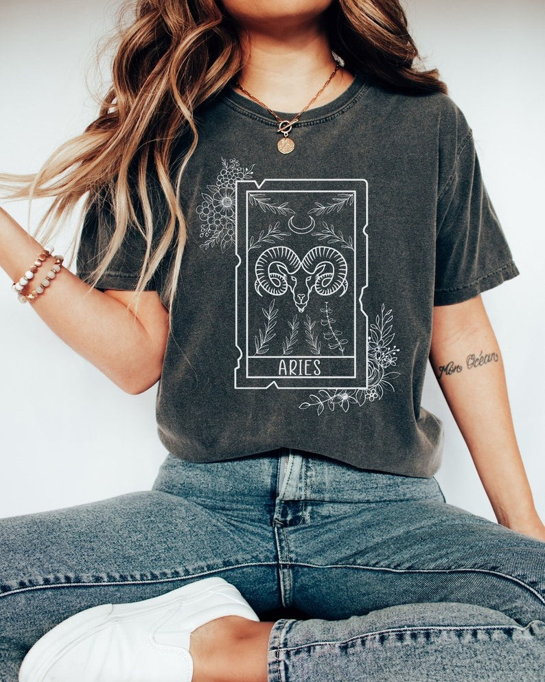 Zodiac Aries Astrology Graphic Classic Unisex T-Shirt | 5To9Style