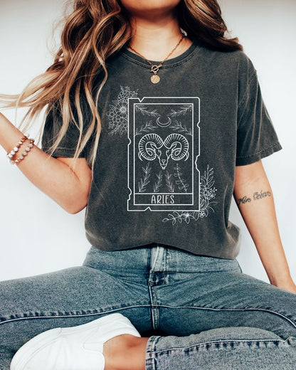 Zodiac Aries Astrology Graphic Classic Unisex T-Shirt | 5To9Style