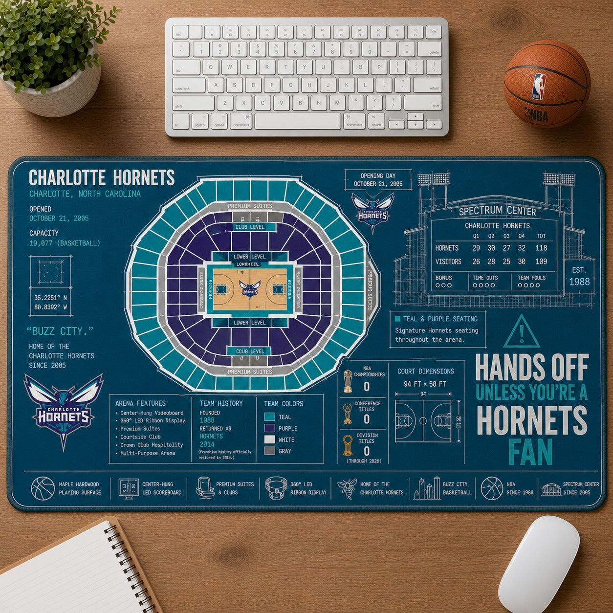 All Baseketball Stadiums Arena Blueprint Desk Mat Mouse Pad Plus Size Trending - 5to9style