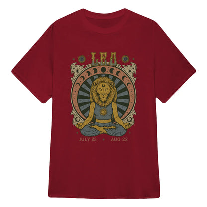 Leo Zodiac Meditation Moon Phase Yoga Classic Unisex T-Shirt | 5To9Style