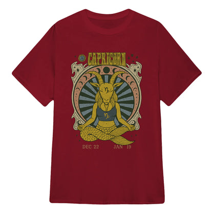 Capricorn Zodiac Meditation Moon Phase Yoga Classic Unisex T-Shirt | 5To9Style