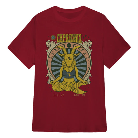 Capricorn Zodiac Meditation Moon Phase Yoga Classic Unisex T-Shirt | 5To9Style