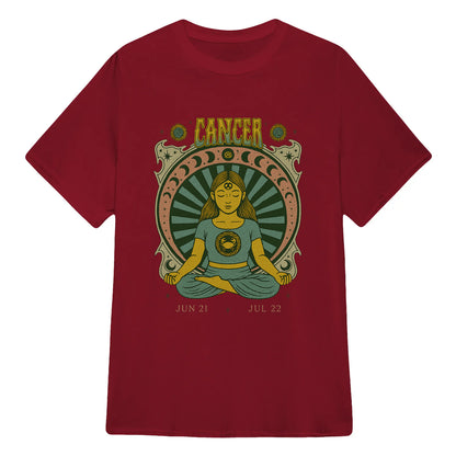 Cancer Zodiac Meditation Moon Phase Yoga Classic Unisex T-Shirt | 5To9Style