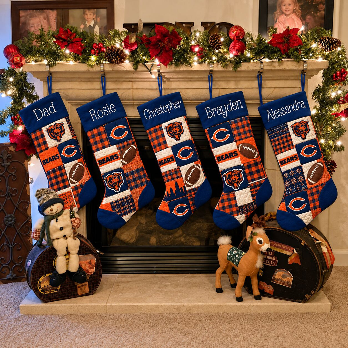 All Football Teams Team-Inspired Holiday Christmas Stocking for Football Fans - 5to9style