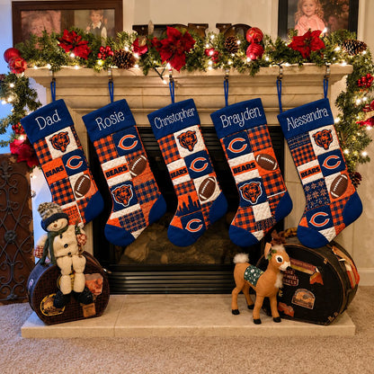 All Football Teams Team-Inspired Holiday Christmas Stocking for Football Fans - 5to9style